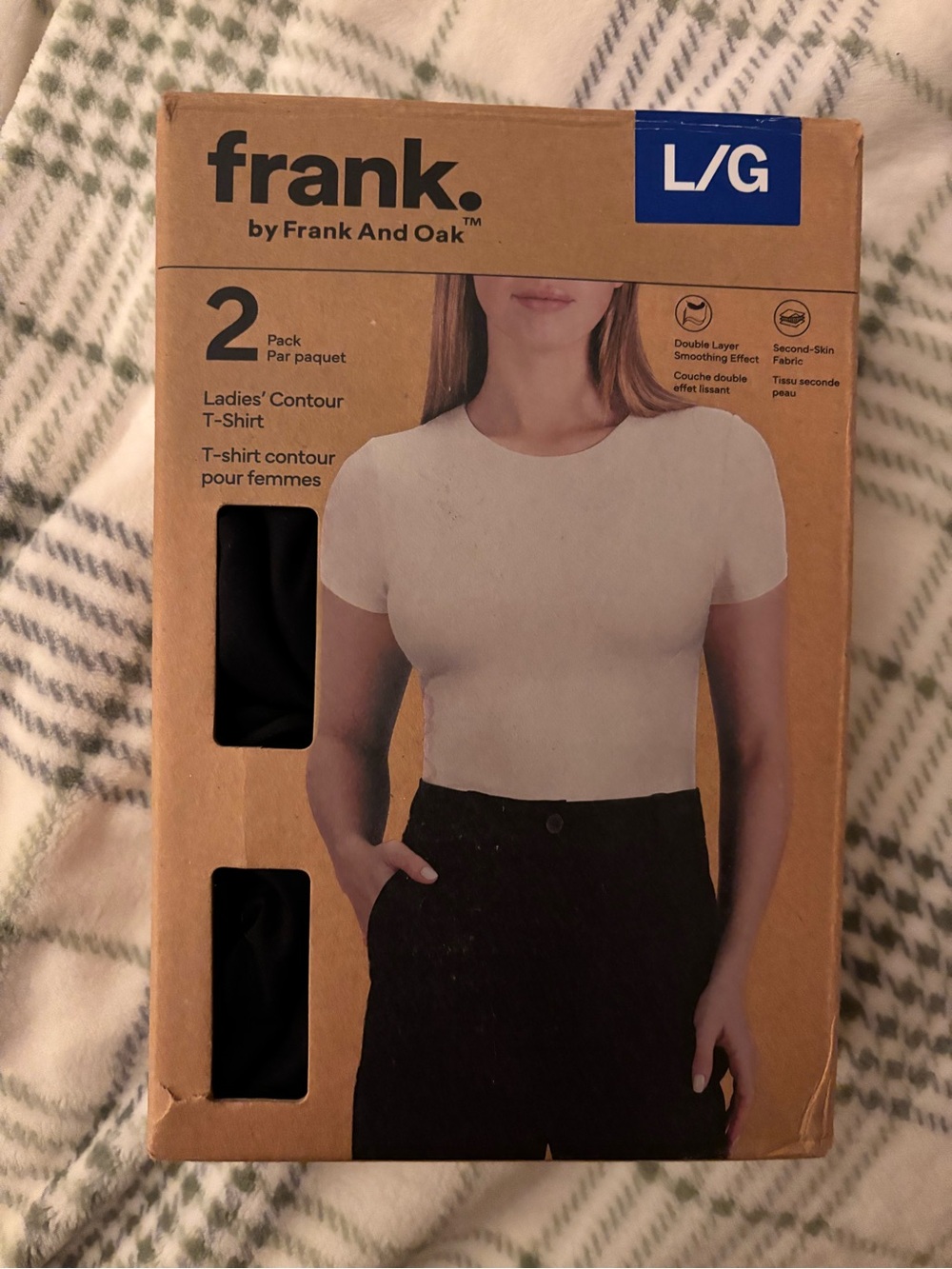 Frank & Oak Ladies' Contour T‑Shirt — White & Black